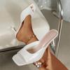 Fashion New Slippers Women's Fashion Open Toe Sandals Sexy High Heels Lady Slippers Low Heel Summer Sandals New Size 35-40