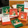 Christmas-themed Mini Cartoon Desk Calendar; Unique Pocket Calendar As Christmas Present