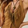 Boot Pendant Ethnic Style Necklace Long PU Leather Necklace Cowboy Cap Pendant Necklace  Girls