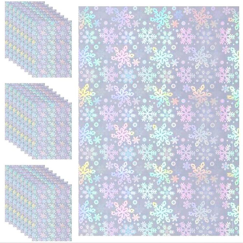 Holographic Glitter Laser Self Adhesive Waterproof Vinyl Stickers A4 Size Overlay Photos Windows Laptops Decorations 10pcs Sets