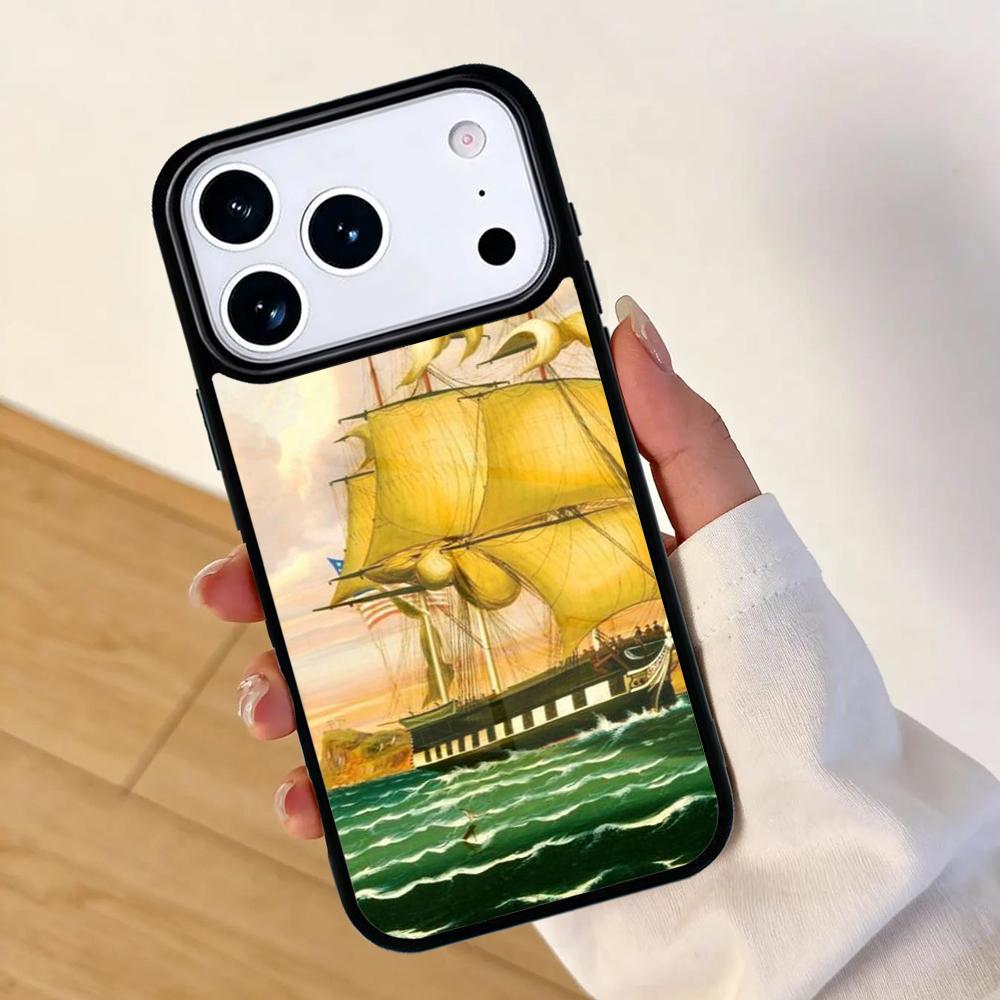 Classic Liners Ships Mobile Phone Case for IPhone 17 AIR 16pro Max 15 14 13 12 11 Bumper Cover