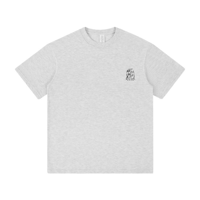 Unisex Cotton Round Neck Short Sleeve T-Shirt: Versatile Loose Fit for Summer