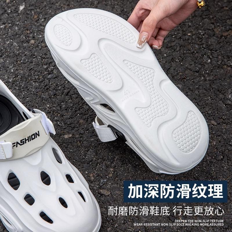 Fashion Men's and Women's Soft and Comfortable Hole Shoes, Summer Thick Soled Anti Slip and Wear-resistant Beach Casual Sandals for Men