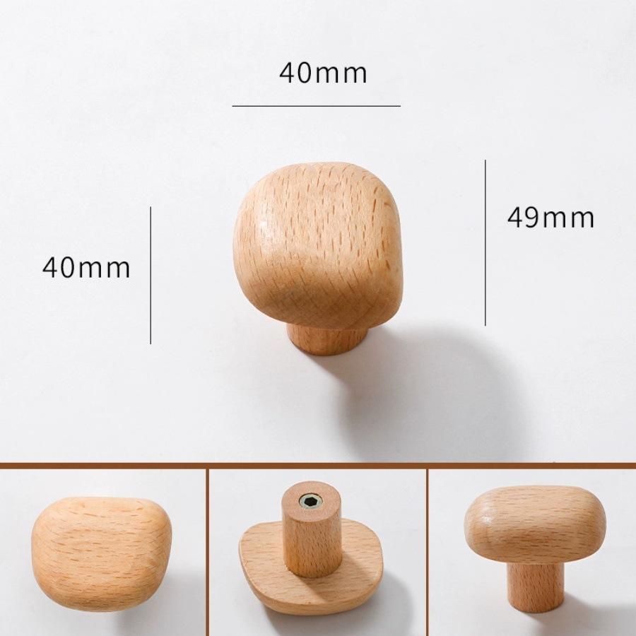 Массив дерева, Украшение для спальни, Тепло и мило, Ручка для дверцы шкафа, Креативная, Милая, В форме гальки, Ручка для дверцы шкафа/ящика
