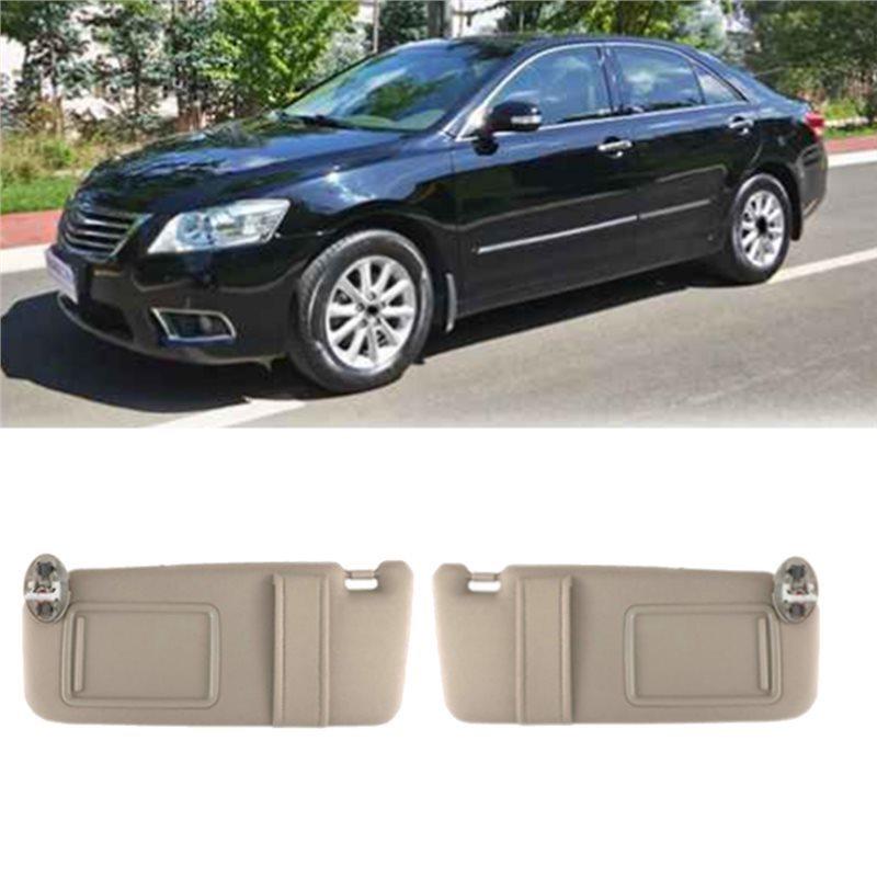 Передний козырек от солнца для автомобиля, солнцезащитный козырек, зеркало для макияжа со светом 74320-06800-E0 74310-06770-E0 Для Toyota Camry 2007-2011