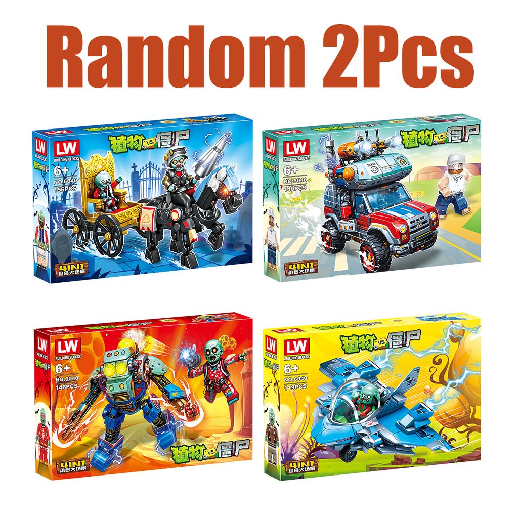 Нетоксичные Новые Растения против Зомби 3 Pvz Игрушки Строительные Блоки Полный Набор Подарок Для Детей В Коробке Детские Куклы Фигурка Строительная Модель