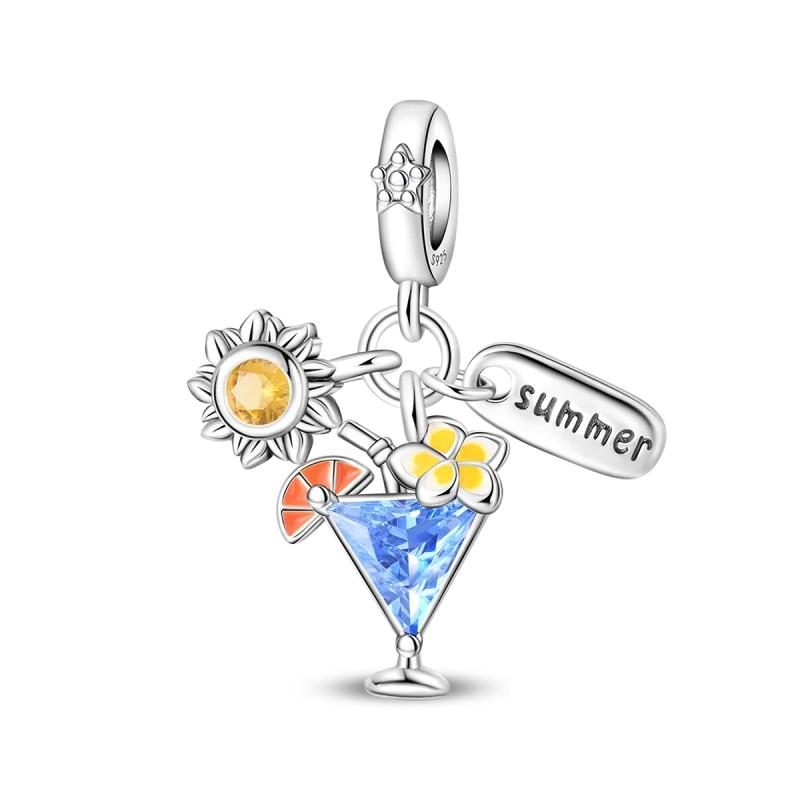 100% Copper Charms Pendant Airplane Beach Sailing Hat Sun Energetic Attractiveness Design For Fine Jewelry Making