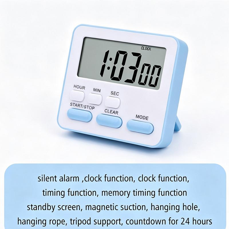 Multi-Scenario Digital Kitchen Timer Cooking Alarm Clock Adjustable Volume Sleep Stopwatch for Baking Sports