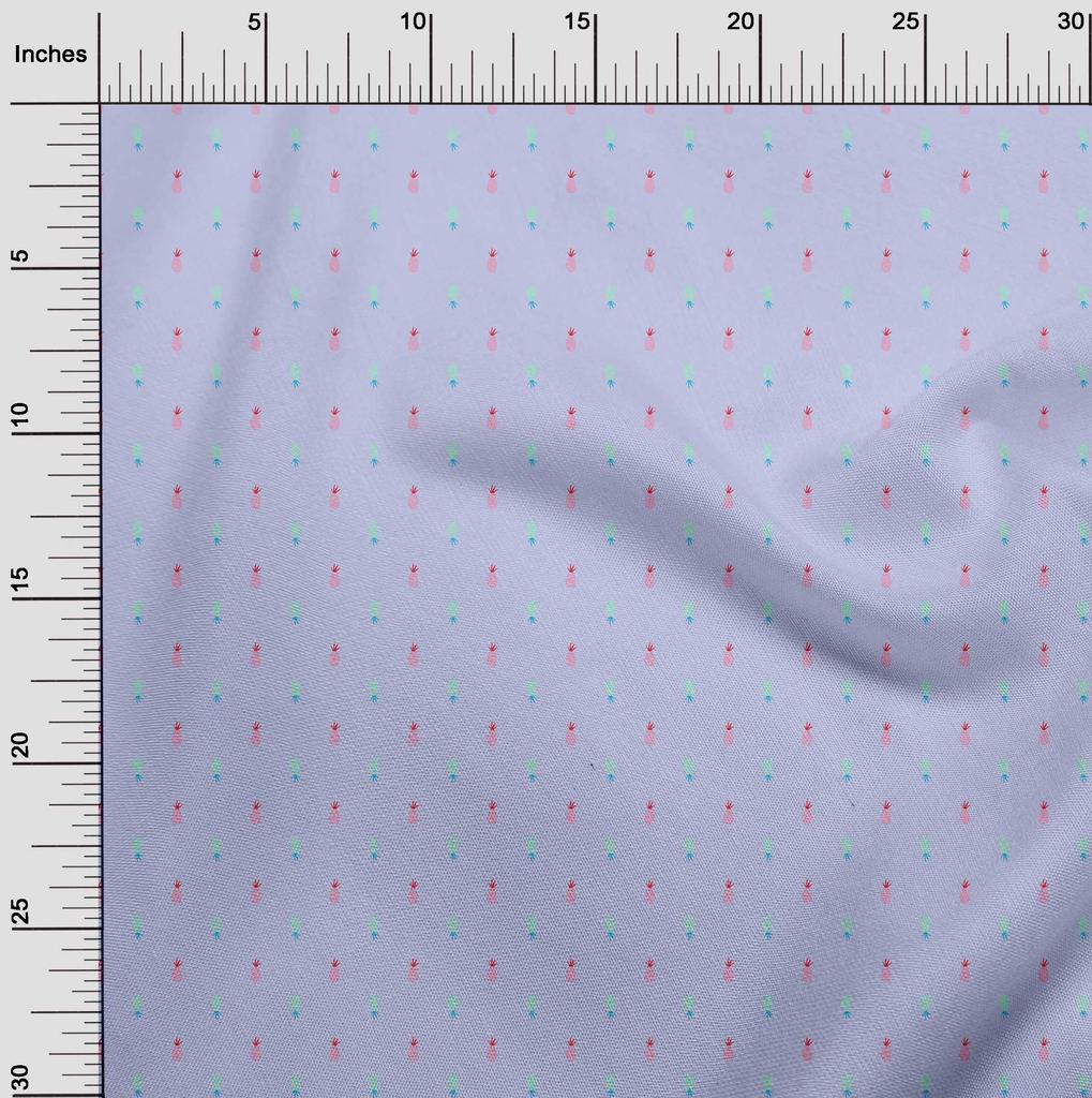 oneOone Хлопковая гибкая светло-фиолетовая ткань с фруктами и ананасом, принадлежности для квилтинга, швейная ткань с принтом в ярдах, 40 дюймов