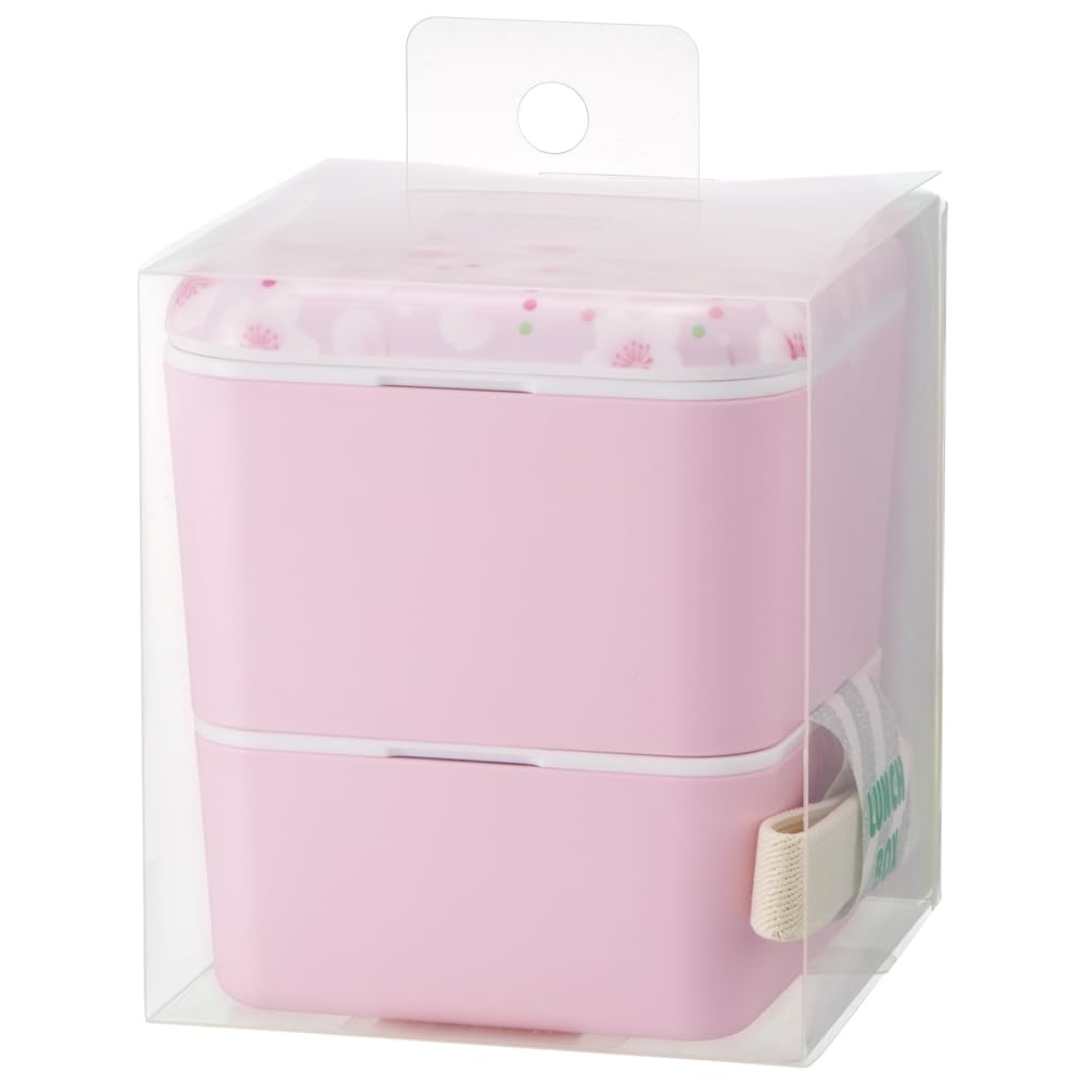 Skater Simple Lunch Cherry Blossom All Made In Box, 600ml, Two-Tier, Pattern, Smiles, Japan, SLBWS6M-A