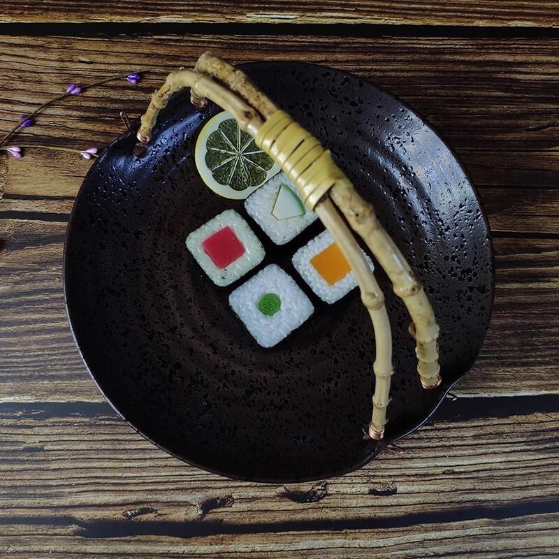 Зеленый меламиновый поднос для сервировки, 8 дюймов