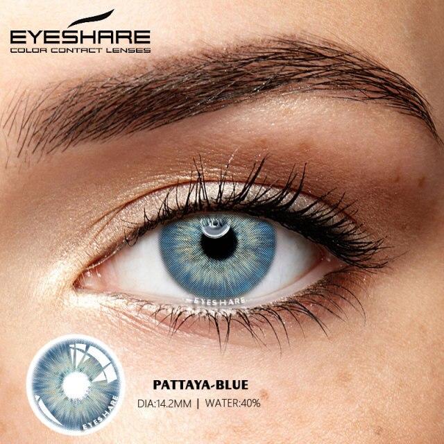 Контактные линзы для женщин, контактные линзы для макияжа Pataya для глаз, синие, коричневые, фиолетовые цветные линзы, 2 шт., годовые цветные линзы для глаз