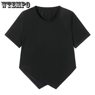 Женская однотонная футболка большого размера с короткими рукавами и v-образным вырезом, модная свободная футболка с короткими рукавами