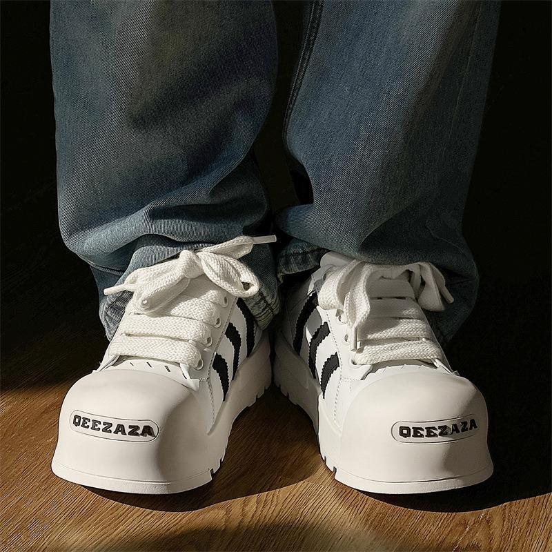 3716 мужские и женские трендовые уличные универсальные туфли на толстой подошве, увеличивающие рост, обувь-хлебцы, нишевый дизайн, повседневные спортивные кеды для скейтборда с большой головой