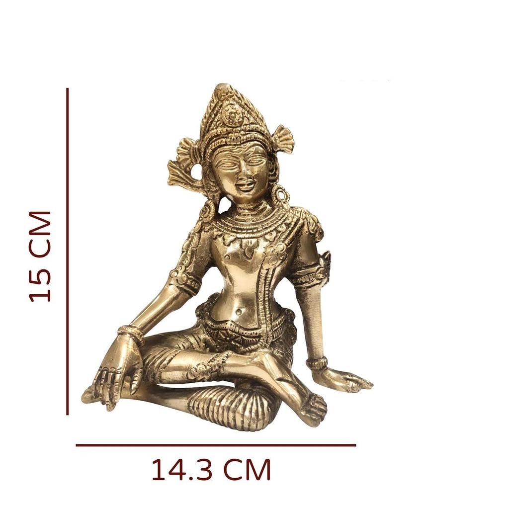 Brass Inderdev Statue | Height-15 Cm Aprrox. | Vastu Idol for Home and Office | Zonal Placement-East|