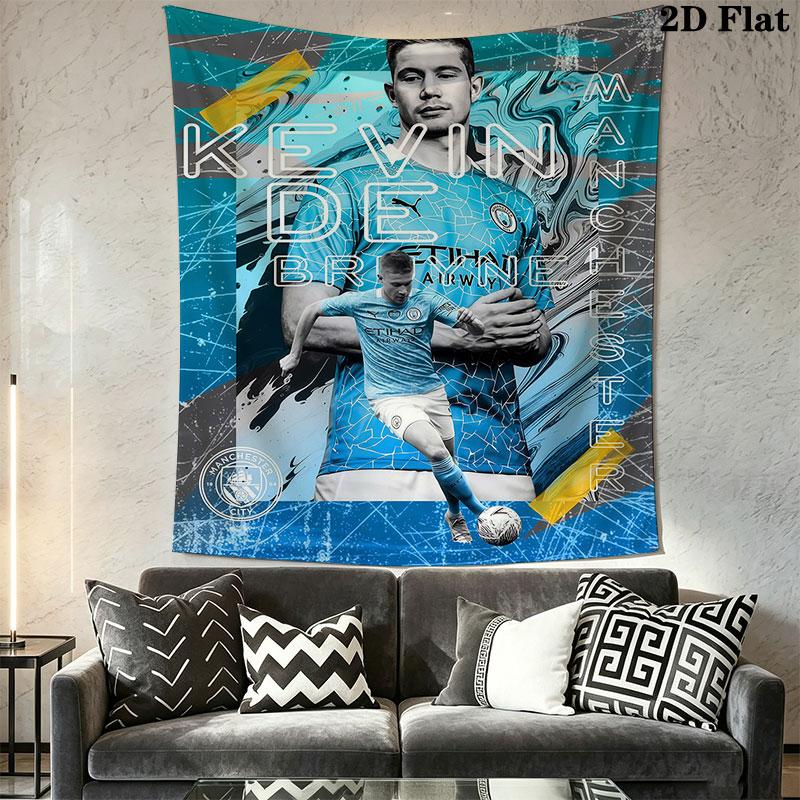 The Blues Wall Hanging Printed Fabric Blanket Decorative Tapestries for Bedroom Living Room Home Decor