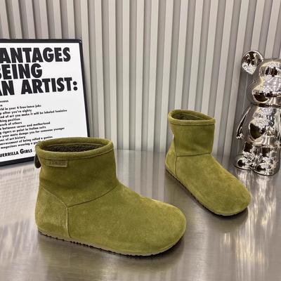 2025 осень и зима новые модные матовые кожаные зимние ботинки универсальные рыцарские ботинки натуральная кожа плоская подошва женская обувь мягкая подошва корейская версия