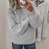 Осенне-зимний вязаный свитер свободного кроя с длинным рукавом для женщин