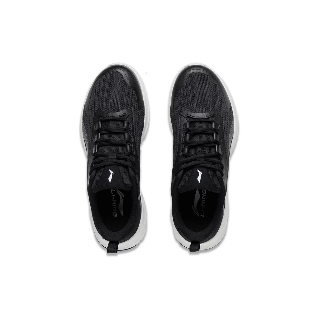 Li Ning Yangfeng Fabric Comfortable Non-Slip Wear-Resistant Low-Top Running Shoes Women Sneaker Black ARST018-2