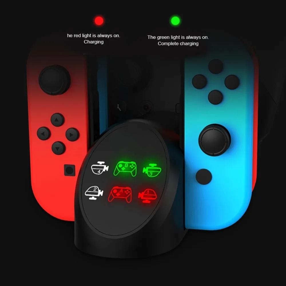 Зарядная станция для Nintendo Switch и OLED Joycon Joy Con Консоль Зарядное устройство для аккумулятора Контроллер Nintendoswitch База