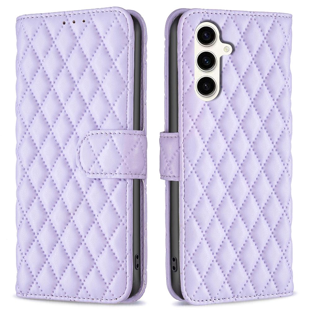 Для Samsung Galaxy M35 5G Кожаный чехол для телефона Ромбовидная сетка