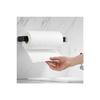 Metal Black Paper Roll Towel Holder, Napkin Holder, Adhesive Design, Bathroom Hanger