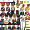 Military Medieval Building Blocks Napoleonic Wars Castle Knight Soldier Figures Weapons Guns British French Army Infantry MOC