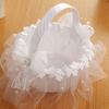 Flower Basket Eye-catching Elegant Appearance Fabric Wedding Flower Girl Basket for Party