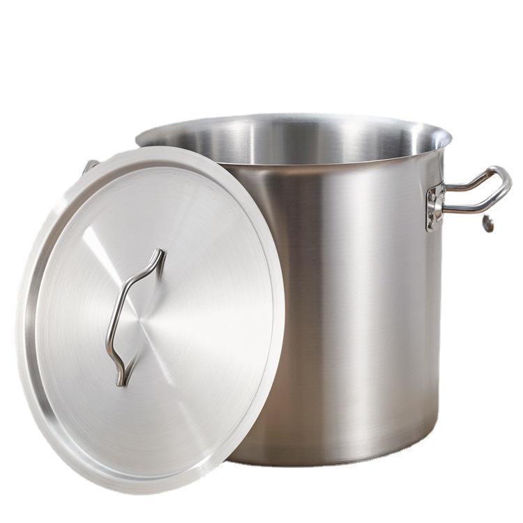 Премиальная утолщенная кастрюля из нержавеющей стали с многослойным дном, пескоструйная обработка для коммерческого использования