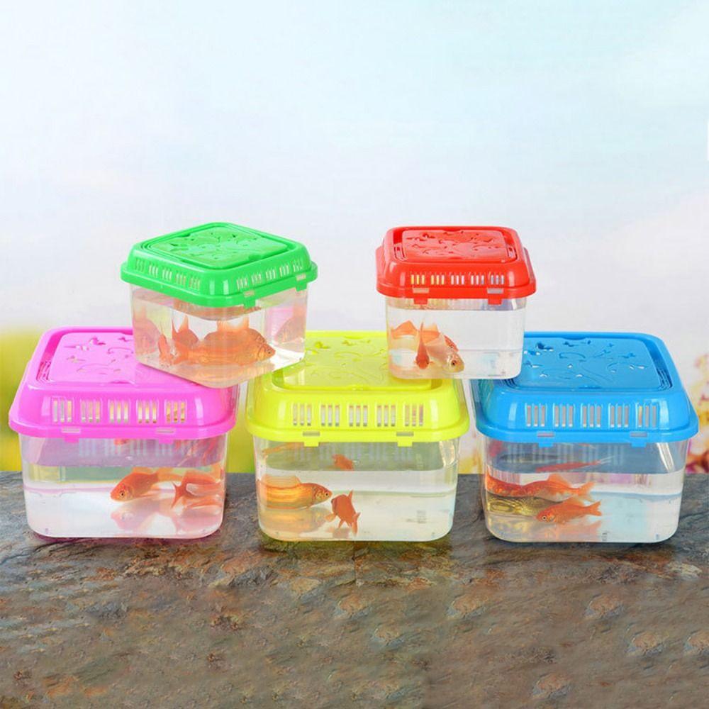 Ручной Портативный Аквариум Пластиковый Мини Аквариум Переноска для Рептилий Клетка для Переноски Хомяка Дом