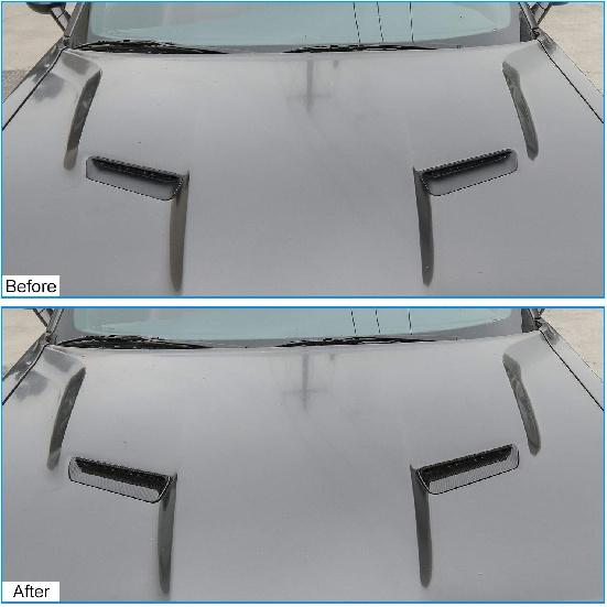 JeCar Carbon Fiber Hood Scoop Vent Inserts Trim for 2015-2024 Dodge Challenger Exterior Accessories