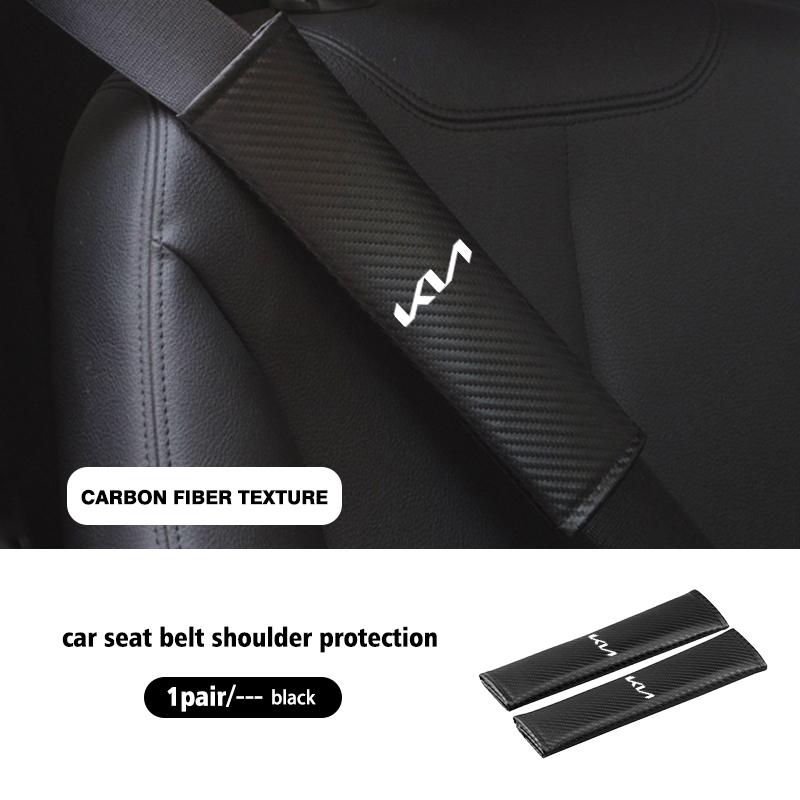 1/2Pcs Leather Car Seat Belt Shoulder Protector Seat Belt Cover For KIA Rio K5 K2 Sportage Ceed Sorento Picanto Stinger Soul ED7