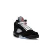Air Jordan 5 Retro OG GS Black Metallic Reimagined Kids Кроссовки Белый Металлик-Серебристый Огненно-Красный HF3976-001