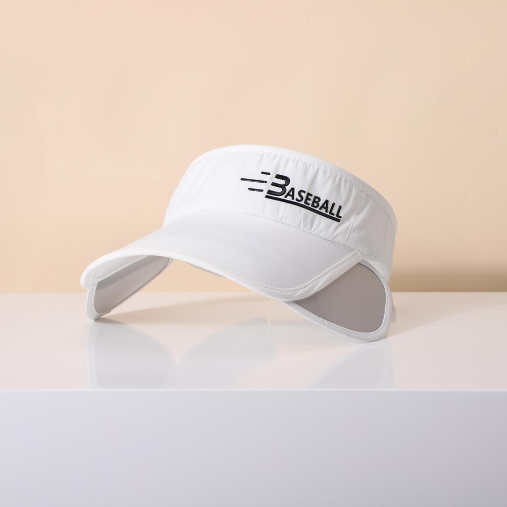 Retractable Pull Plate Offset Printing Letter Sun Hat Men'S And Women'S Quick-Drying Sunshade Running Casual Empty Top Hat