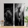 2 шт. Черно-белый Жеребец, Кабинет Кухня Гостиная Комната в общежитии Верх с кулиской Оконные шторы, Спальня