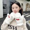 Cute Winter Kitty Cat Plush Gloves