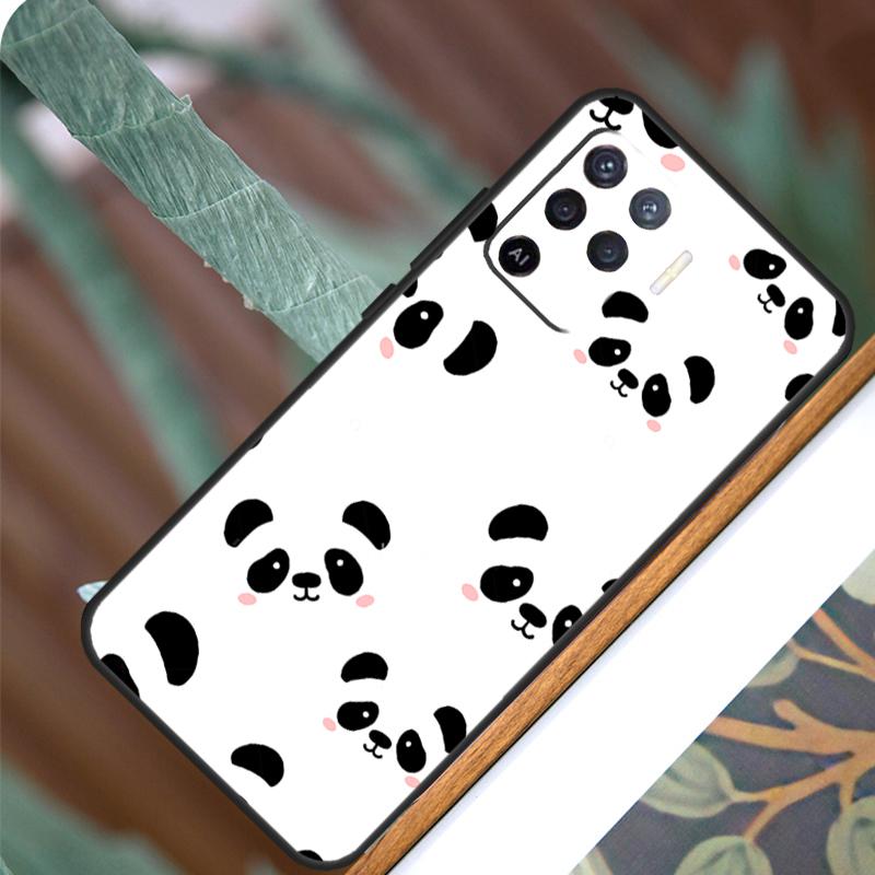 Милый Мультяшный Панда Для OPPO A52 A72 A92 A98 A78 A58 A5 A9 A15 A17 A77 A53S A57S A94 A74 A54 A16 A76 A96 Чехол