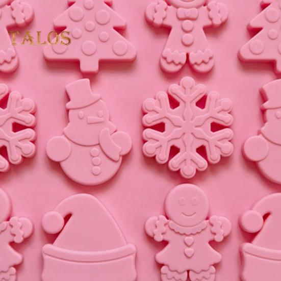 Рождественская силиконовая форма, 12 полостей, шляпа в виде снеговика, елки, печенья, человек, антипригарное пищевое качество, легко снимается, сделай сам, помадка, шоколадные конфеты, печенье, желе