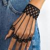 Gothic Style Exaggerated Personality One-Piece Finger Chain Women'S Retro Hollow Tassel Nail Back Chain