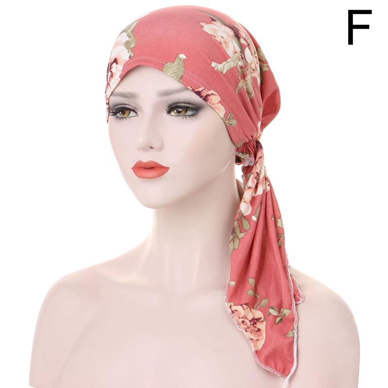 1 шт. модная шапочка для химиотерапии с цветочным принтом, повязка на голову для женщин, тюрбан, мусульманская шляпа, женские аксессуары