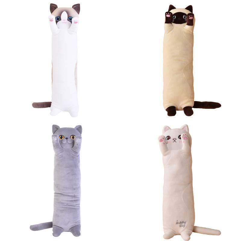 Мягкая и уютная плюшевая подушка-кошка-кокос для кровати девочки