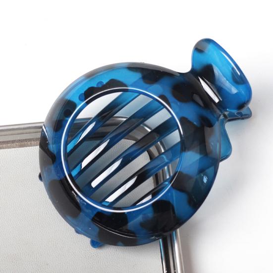 Женская заколка для волос круглая с противоскользящими зубцами, краб для волос, полый дизайн, зажим для волос на затылок, инструмент для укладки волос, аксессуары для волос