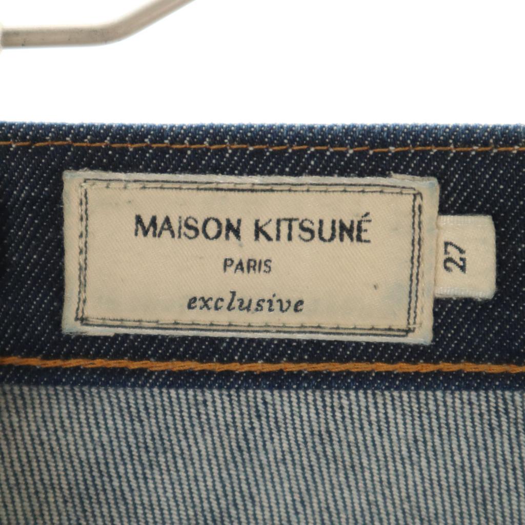 MAISON KITSUNE made in Japan Slim denim pants W27 Indigo jeans Women Used