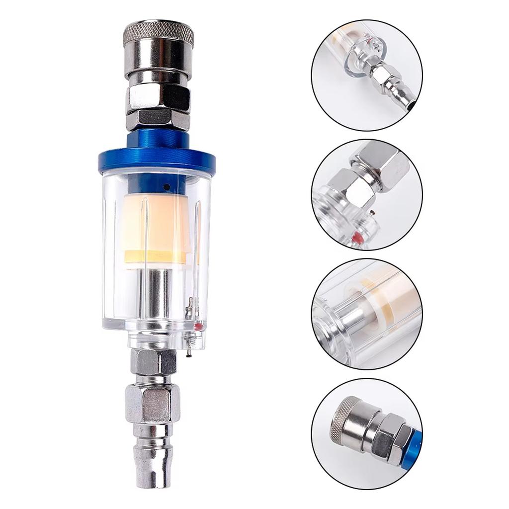 Осушитель воздуха Сепаратор воды и масла для компрессоров Краскопульт Пневматический инструмент с 1/4 дюйма NPT Встроенный влагоотделитель