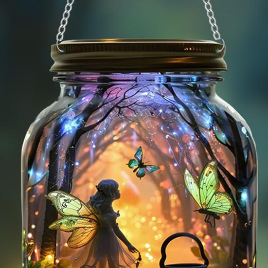 Юшэн Фея Подвесное Украшение 2D Плоская Фея Лес Акриловая Подвеска Форма Бутылки для Желаний Украшение для Внутреннего Наружного Окна Двери