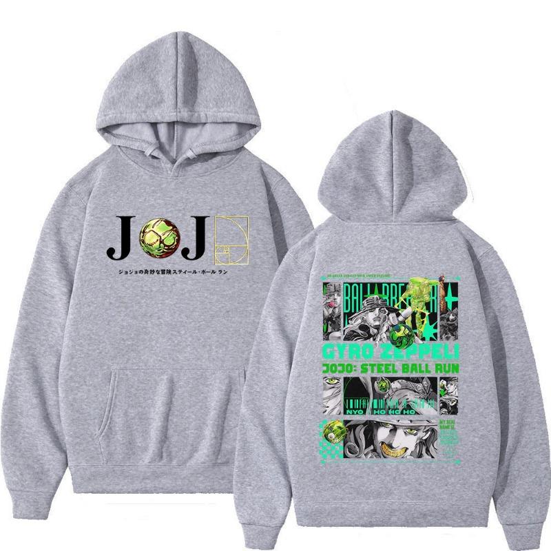 Аниме JoJo's Bizarre Adventure STEEL BALL RUN Гиро Цеппели Худи Мужская одежда Модные толстовки с капюшоном Свитшот с длинным рукавом