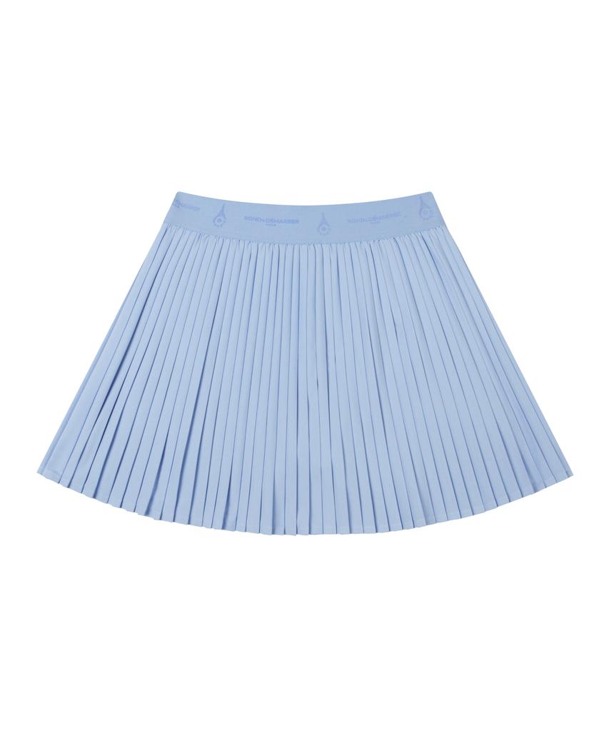 Ron And Marie [Women'S] Sky Blue Wide-Band Pleated Skirt