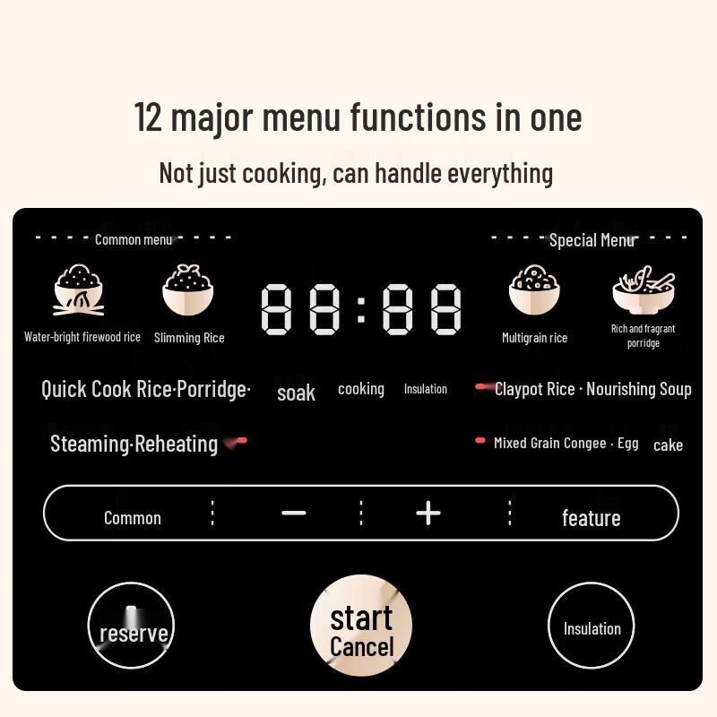 Bear Smart Multi-Function Mini Rice Cooker CN plug (adapter included)