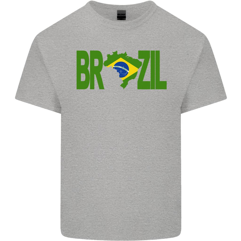 Brazil Football Brazilian Soccer Flag Mens Cotton Graphic T Shirts Woman Man Brazilian National Flag Pride Cotton Tee Tops