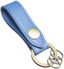Kondo Belt Key Genuine Leather and Made In Blue Keychain, Strap, Ring, 3-Ring, Brass, Japan, Stylish, Men's,